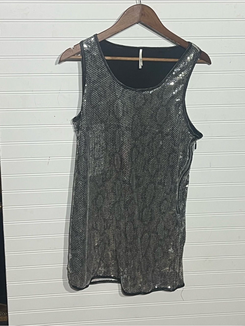 Y2K Saće Sequin Snakeskin Tank Top/Micro Mini Dress Going Out Baddie Festival L